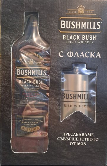 Бушмилс Блек Буш + фласка 0,7Л 40% / Bushmills Black Bush + flask 0,7L 40%