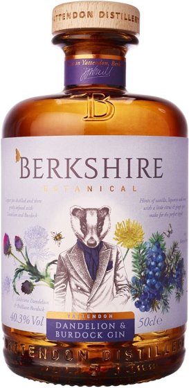 Джин Бъркшир Данделион и Бърдок 0,5Л 40,3% /Gin Berkshire Botanical Dandelin & Burdock 0.5L 40,3%